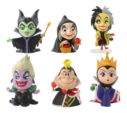 Set De Villanasx 6 De Disney Malefica/ursula/cruella/bruja 0