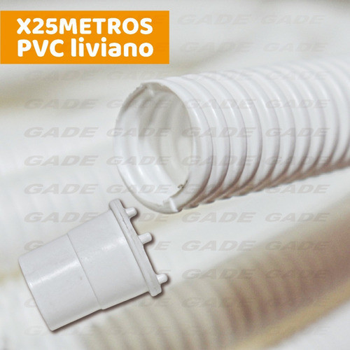 Caño Corrugado Flexible 7/8 Blanco Rollo X 25 Metros 1