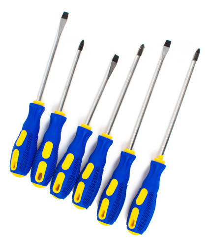 Set X6 Destornillador Kit Destornilladores Plano Cruz Filips 0