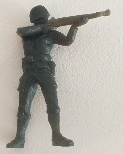 Figura Soldadito De Plastico 7cm. Con Fusil Retro Vintage 1