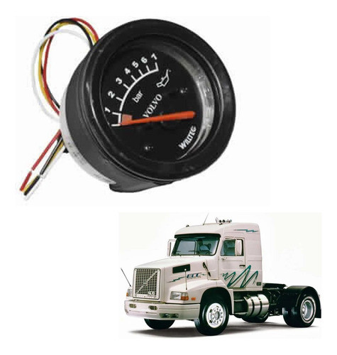 Manometro Eletrico Pressao Oleo 0-7 Bar 24v Volvo Nl 0