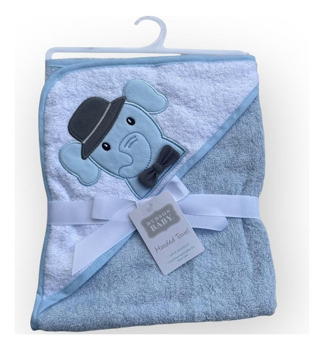 Toalla Hudson Baby - Celeste Elefante 0