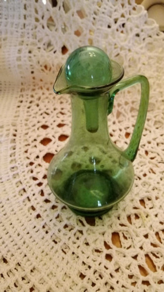 Antigua Vinagrera/aceitera De Vidrio 1