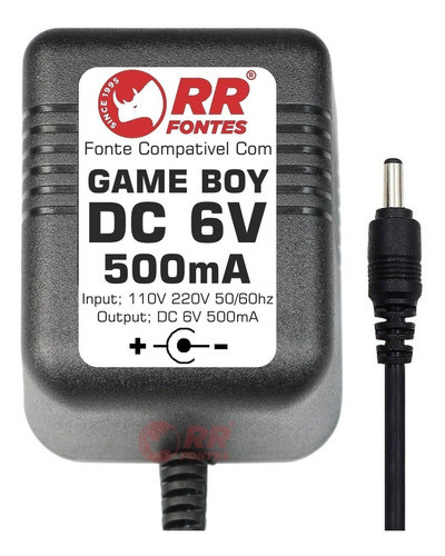 Fonte Para Game Boy Pocket Collor 6v - 500ma Bivolt 1