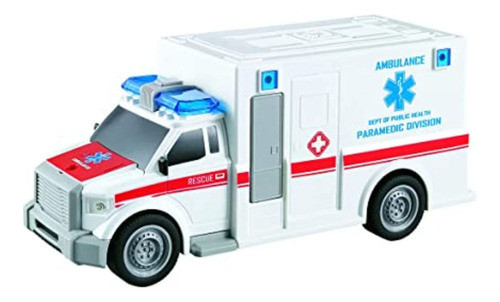 Ambulancia Escala 1:20 A Friccion Con Luz Y Sonido 1