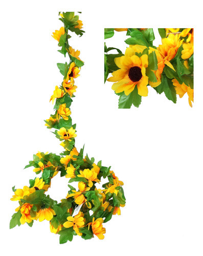 Guirnalda Artificial Girasol 56flores 2.3mts 1255 0
