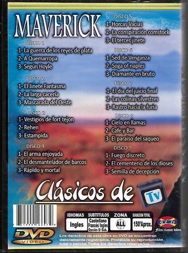 Dvd - Maverick - Clasico De Tv Disco 9 -3 Episodios Original 1