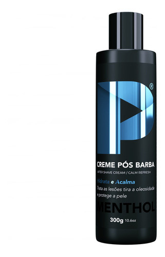 Creme Pós Barba Play Barber 300g Menthol Refresca Com 3 Unid 1