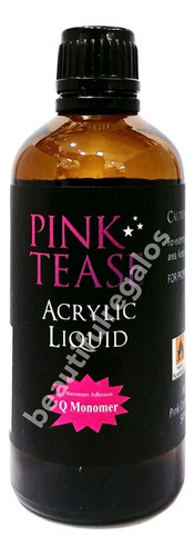 Monómero 100ml Pink Tease Uñas Acrílicas Liquido Original 0