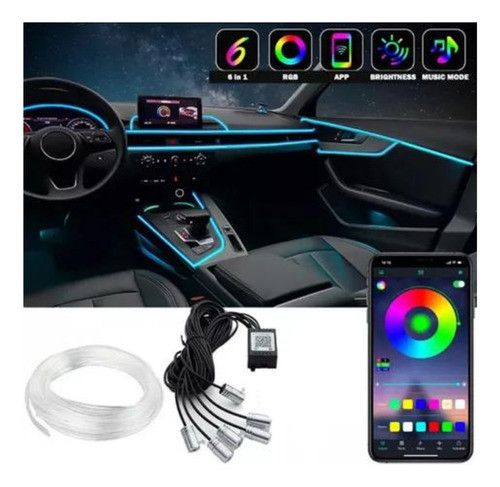 Fita Led Efeitos Neon Carro Painel Porta 6m 5 Canhões Vlx 1