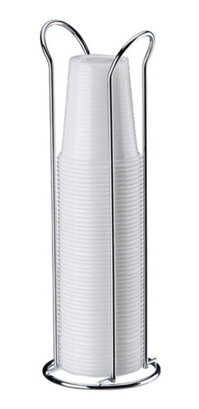 Suporte Organizador Porta Copos Descartáveis 200ml Cromado 0