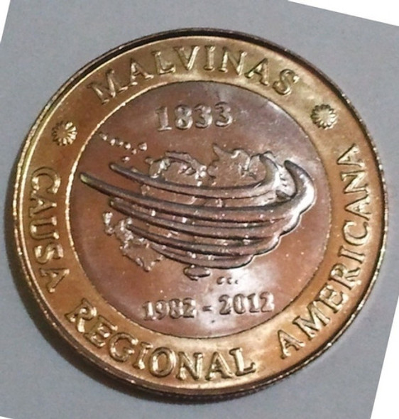 Moneda Argentina Conmemorativa Malvinas Palermo 1