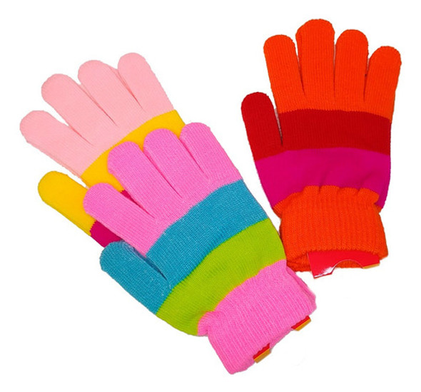Guantes Invierno Abrigado Colores Infantil Divertido X3 0