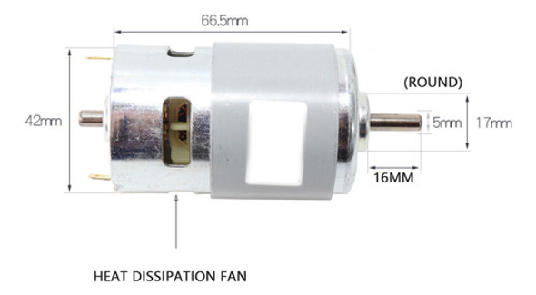 Motor 12v Dc 775 150w Alta Rotação 12000rpm Cnc Nfe 1