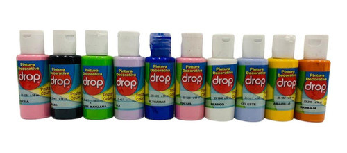 Set De Acrilicos Drop 10u Pintura Acrilica 1