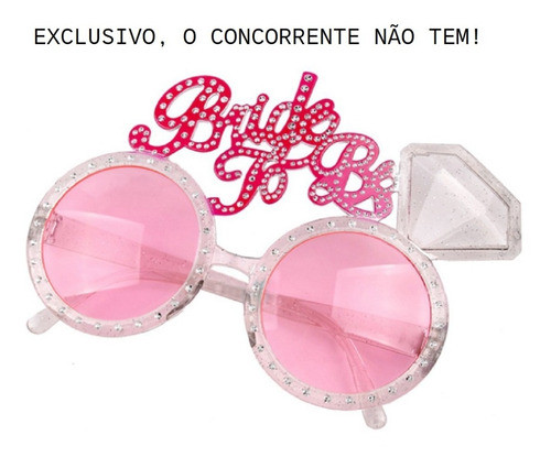 Kit Despedida De Solteira Team Bride To Be Com Óculos 1