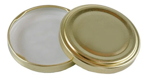 100 Tapas Axial Rosca 82mm Doradas Frasco Vidrio Conservas 0