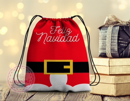 Plantillas Para Sublimar Costales Mochilas Navidad Mockup 1