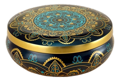 Lata Para Velas Artesanais, Vintage, Esmeralda Tiffany 500ml 0