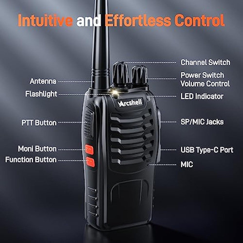 Arcshell Radios Bidireccionales Recargables De 1