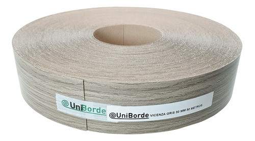 Tapacanto Melamina Vicenza Gris 50 Mm X 50 M C/cola Especial 0