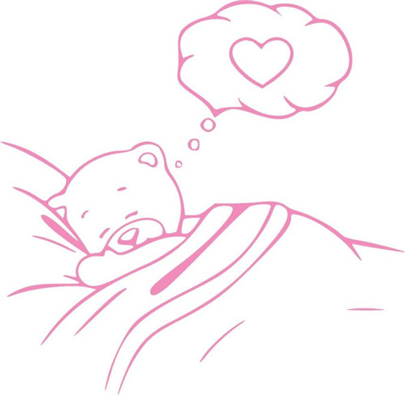 Vinilo Pegotin De Pared Osito Durmiendo 0