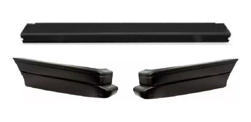 Kit Parachoque Traseiro + Polaina Saveiro 93 94 95/97 Preto 1