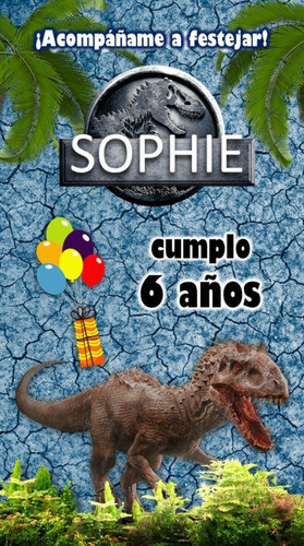 Video Tarjeta Invitación Digital Virtual- Jurassic Park 0