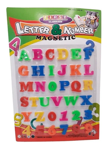 Letras Y Números Abecedario Imantados Didácticos - Premium 0