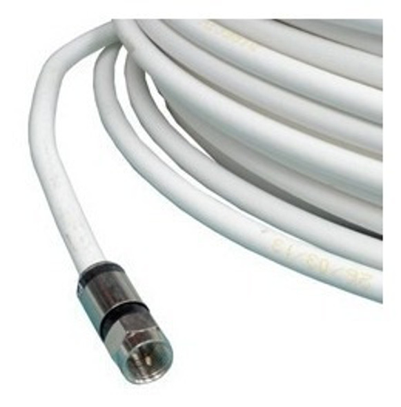 10 Mts Cable Coaxil  Hd Rg6 Blanco O Negro , Con Fichas Rg6 1