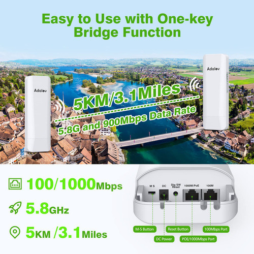 Puentes Inalambricos Gigabit De 5.8 G Con Puerto Lan De 1 Gb 1