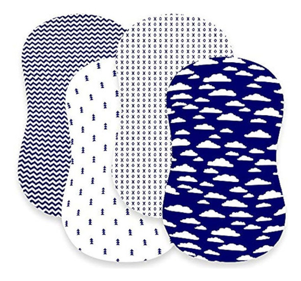 Juego De Sábanas Para Cuna | Nubes De Navy 0