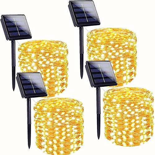 Pack X4 Focos Led Solar Impermeable De Alto Brillo 0