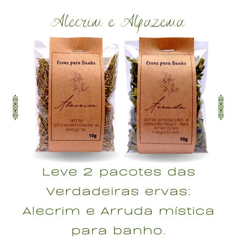 Kit Ervas Para Banho | Alecrim E Arruda Ritualística Pura 1