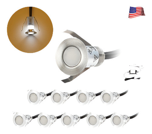 10xcool Blanco 19mm 12v Ip67 Exterior Patio Paisaje Led Cubi 0