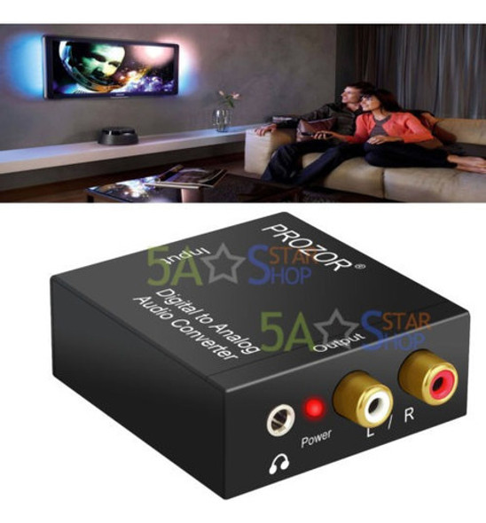 Toslink Coaxial Digital Óptico A Adaptador De Convertidor De 1