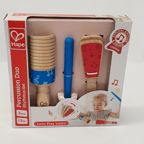 Juguete Hape - Dúo De Percusión - Madera - + 12 Meses 0