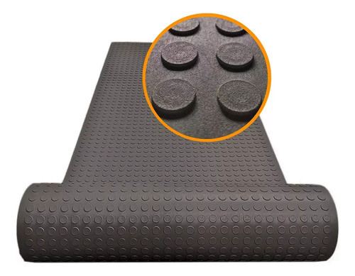 Piso Moeda Rolo Emborrachado 3mm 5mt X 1mt Entrega Rápida 0