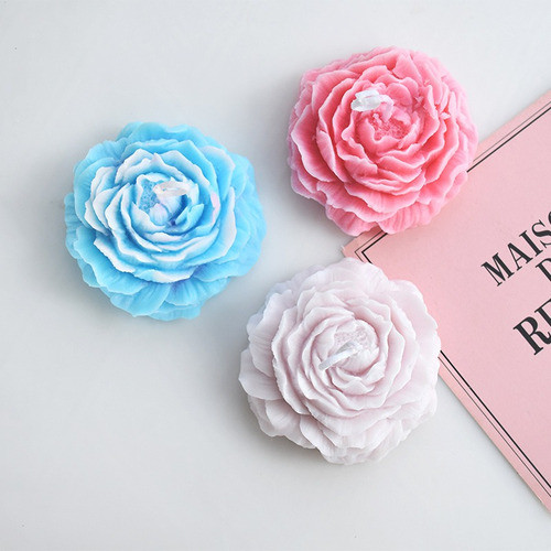 Molde De Silicona Rosa 3d Especial Para Jabones, Velas 7.5cm 1