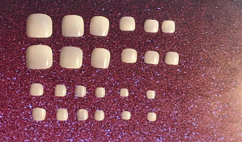 Set De 20 Unidades , Uñas Postizas Para Los Dedos Del Pie 1