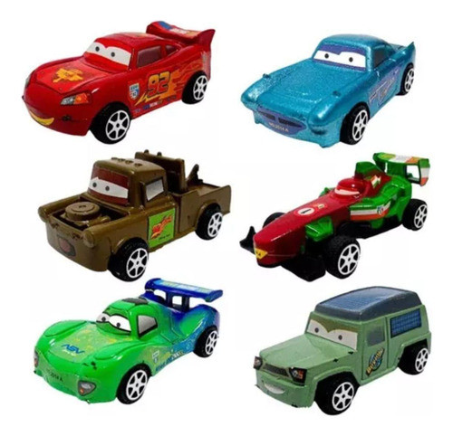 Kit 6 Carros De Brinquedo Para Crianças Da Carros 3 Disney 0