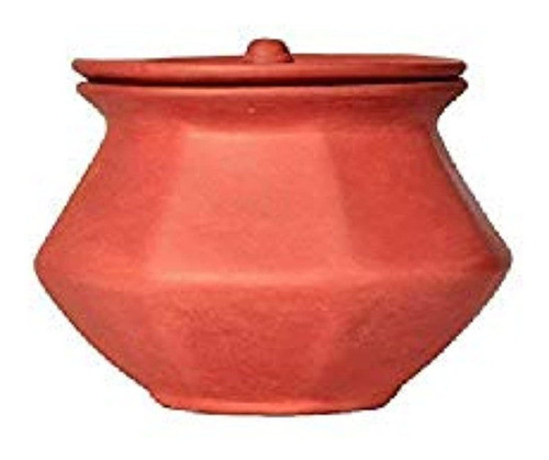 Odishabazaar Handi De Barro De Barro Hecho A Mano Con Tapa 0