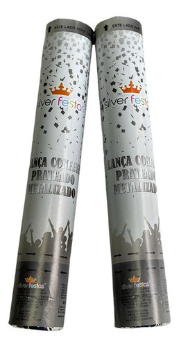 2 Lança Confetes Chuva De Prata  - 30 Cm 0