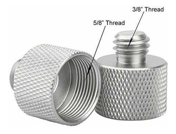 Adaptador Para Microfono 1/4-20 To 5/8-27 Male To Female 2un 1