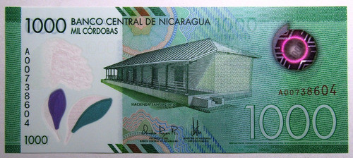 Nicaragua Billete 1000 Cordobas 2017 Pick New Polimero Unc 1
