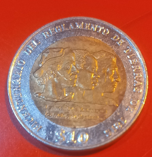 Monedas De $ 10 Año 2015 Bicentenario  Del Reglamento De Tie 0