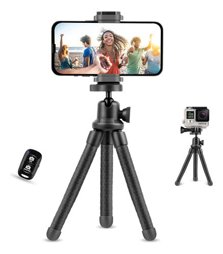 Tripode Portatil Y Flexible Con Control Remoto Inalambrico_r 0