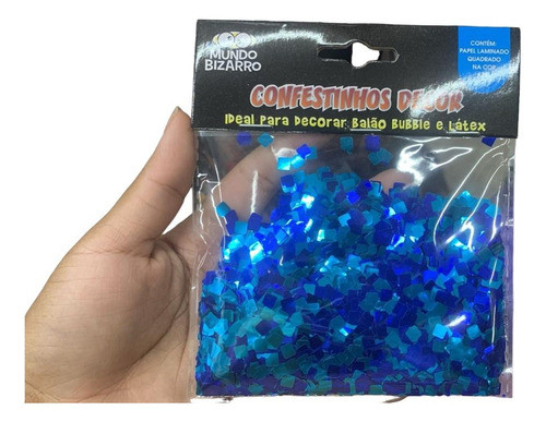 Confete Para Balao Cake Azul / Balloon / Bobo 25gr 0