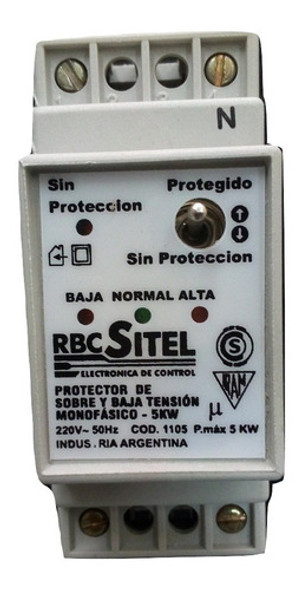 Protector Alta Baja Tension Monofasico Tablero 5kw Rbc Sitel 1