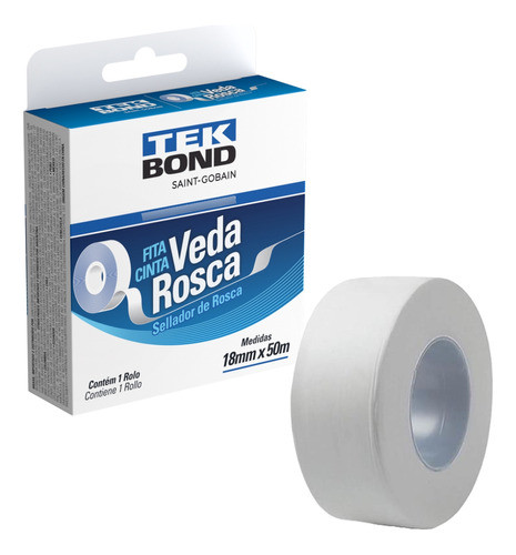 Fita Veda Rosca Alta Resistencia 18mm X 50 Mts Tekbond 0